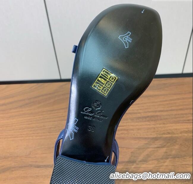 ​Ladies Cheap Loro Piana Lambskin Sandal in LP6603 Blue 2025