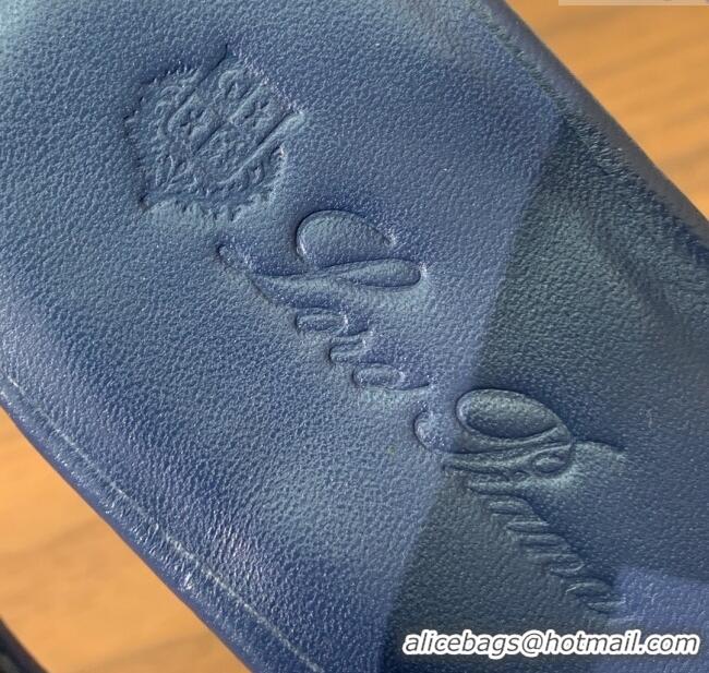 ​Ladies Cheap Loro Piana Lambskin Sandal in LP6603 Blue 2025