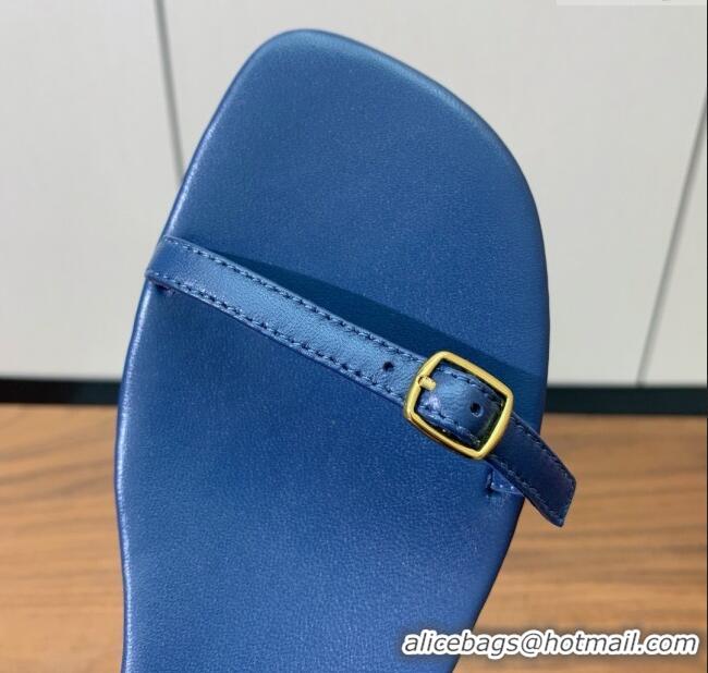 ​Ladies Cheap Loro Piana Lambskin Sandal in LP6603 Blue 2025
