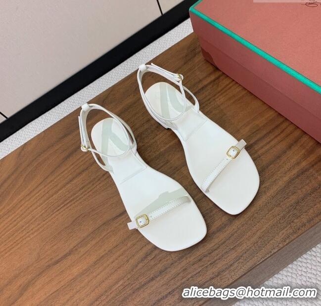 Particularly Recommended Loro Piana Lambskin Sandal in LP6604 White 2025