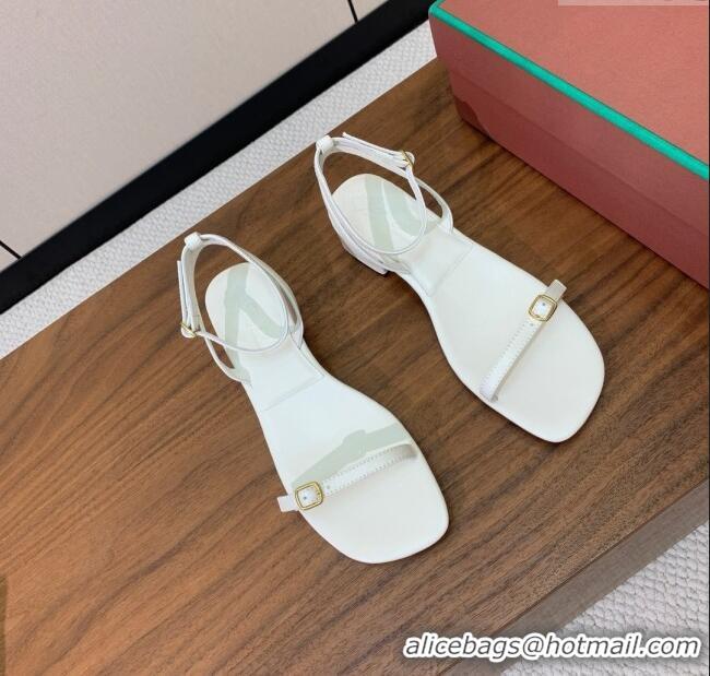 Particularly Recommended Loro Piana Lambskin Sandal in LP6604 White 2025