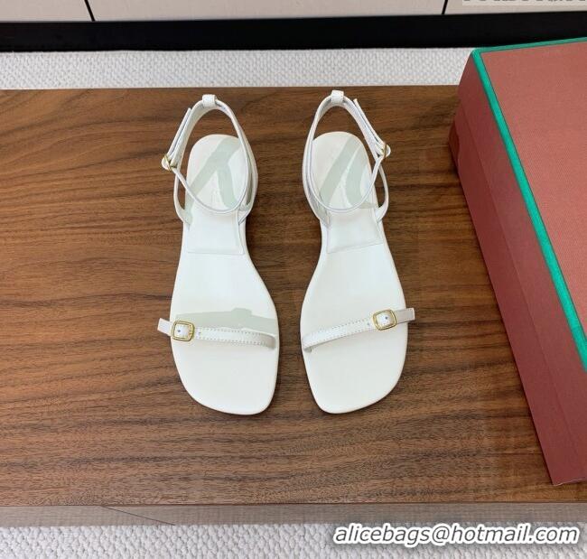 Particularly Recommended Loro Piana Lambskin Sandal in LP6604 White 2025