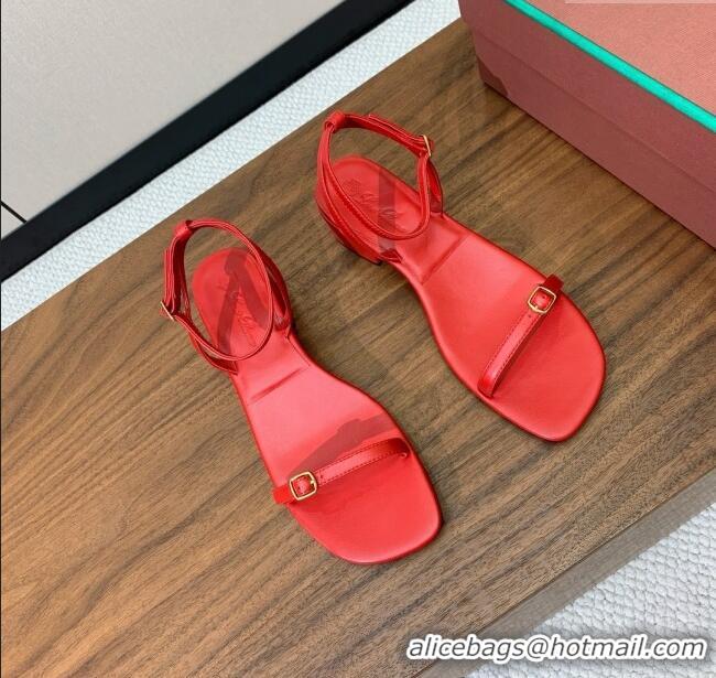 ​Low Cost Loro Piana Lambskin Sandal in LP6606 Red 2025