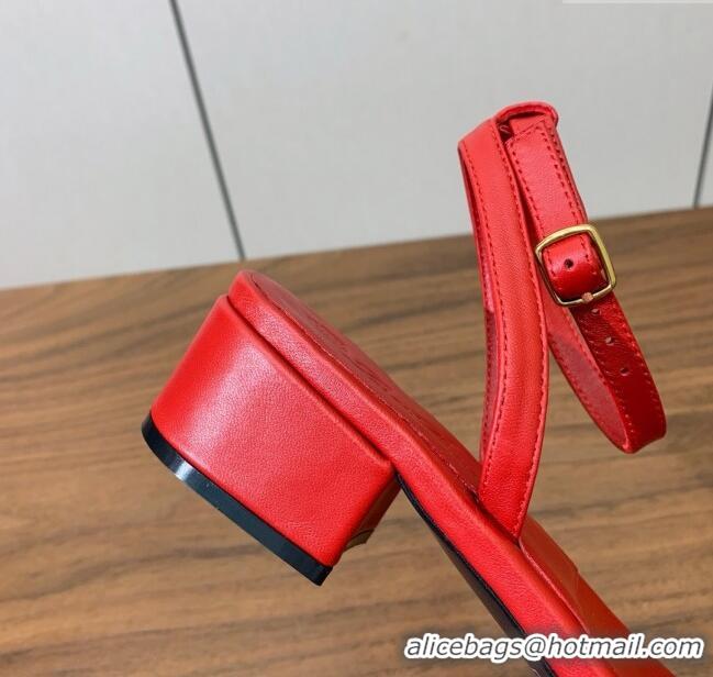​Low Cost Loro Piana Lambskin Sandal in LP6606 Red 2025