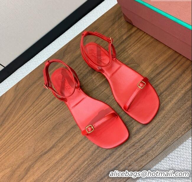 ​Low Cost Loro Piana Lambskin Sandal in LP6606 Red 2025