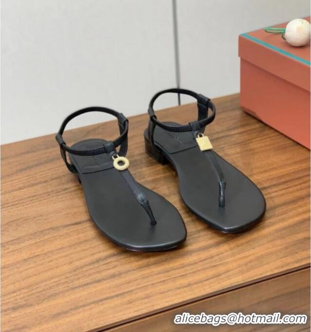 Modern Classic Loro Piana Mindil Infra Sandal in Lambskin LP6607 Black 2025