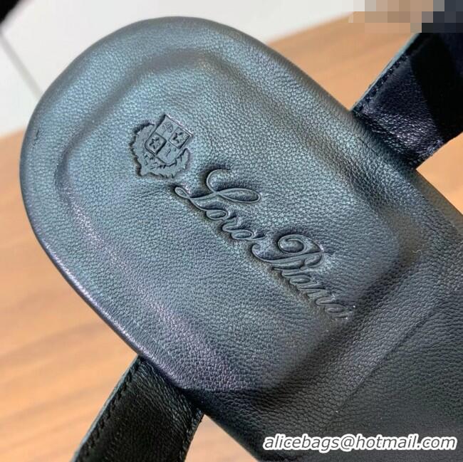 Modern Classic Loro Piana Mindil Infra Sandal in Lambskin LP6607 Black 2025