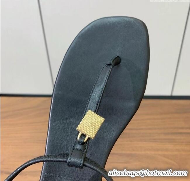 Modern Classic Loro Piana Mindil Infra Sandal in Lambskin LP6607 Black 2025