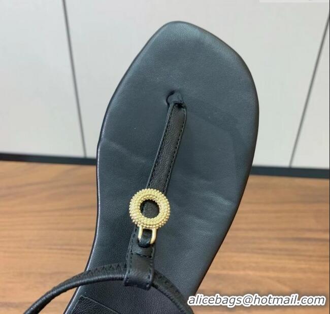 Modern Classic Loro Piana Mindil Infra Sandal in Lambskin LP6607 Black 2025