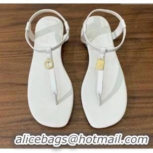 Original Cheap Loro Piana Mindil Infra Sandal in Lambskin LP6608 White 2025