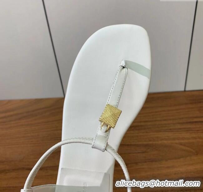 Original Cheap Loro Piana Mindil Infra Sandal in Lambskin LP6608 White 2025