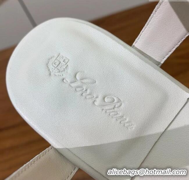 Original Cheap Loro Piana Mindil Infra Sandal in Lambskin LP6608 White 2025