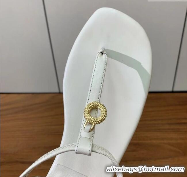 Original Cheap Loro Piana Mindil Infra Sandal in Lambskin LP6608 White 2025