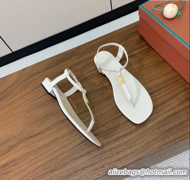 Original Cheap Loro Piana Mindil Infra Sandal in Lambskin LP6608 White 2025