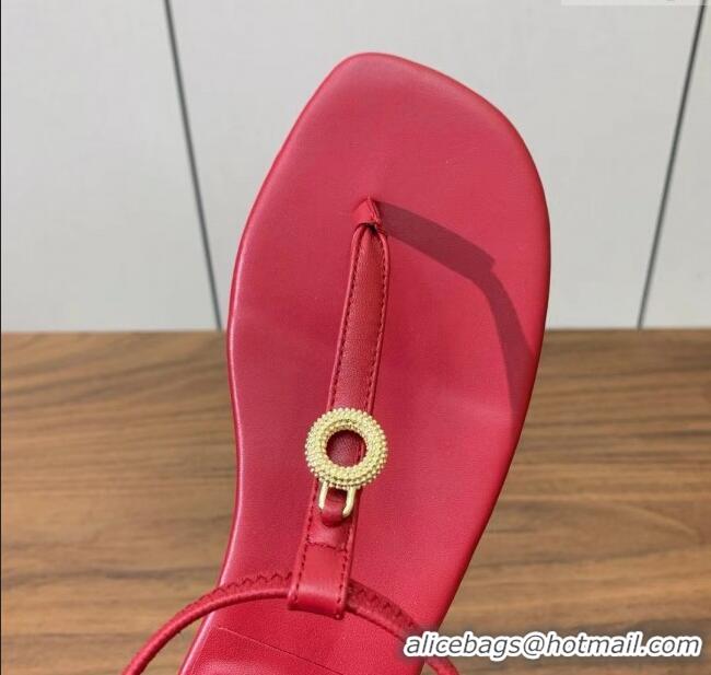 Discount Women Loro Piana Mindil Infra Sandal in Lambskin LP6610 Red 2025