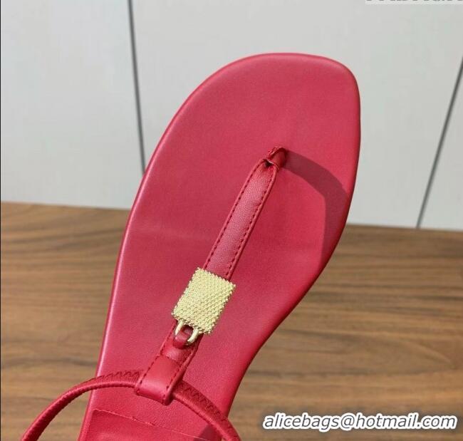 Discount Women Loro Piana Mindil Infra Sandal in Lambskin LP6610 Red 2025