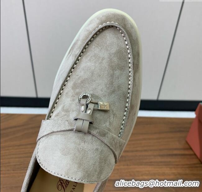 Luxury Discount Loro Piana Summer Charms Walk Loafer in Suede LP61820 Dark Khaki 2025