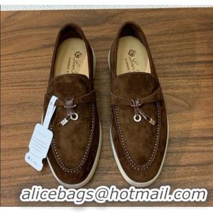 ​Buy Discount Loro Piana Summer Charms Walk Loafer in Suede LP61823 Coffee 2025