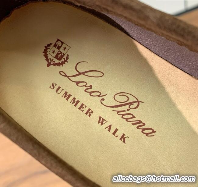 ​Buy Discount Loro Piana Summer Charms Walk Loafer in Suede LP61823 Coffee 2025
