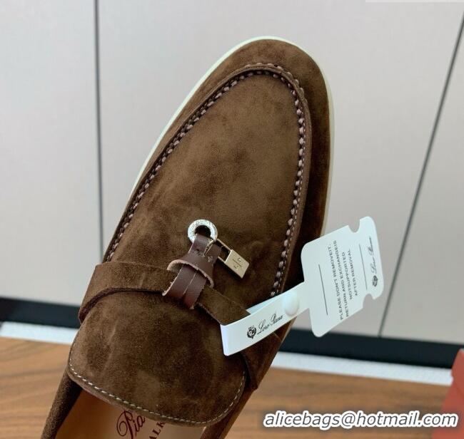 ​Buy Discount Loro Piana Summer Charms Walk Loafer in Suede LP61823 Coffee 2025