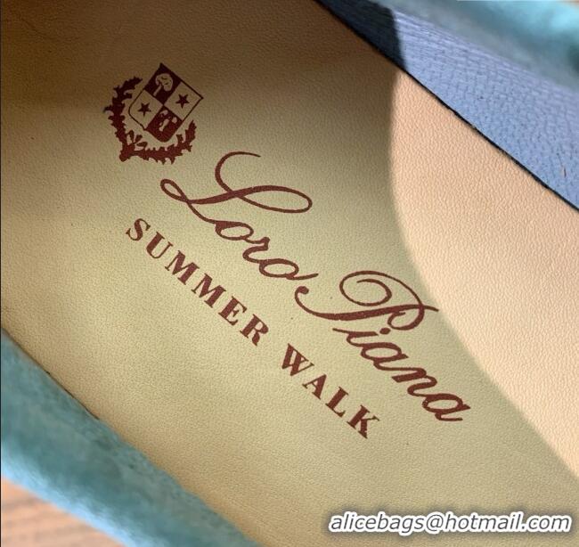 ​Best Price Loro Piana Summer Charms Walk Loafer in Suede LP61824 Blue 2025