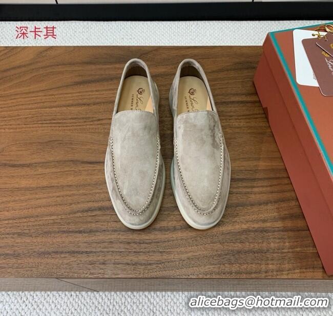 ​New Design Loro Piana Summer Walk Loafer in Suede LP61825 Dark Khaki 2025