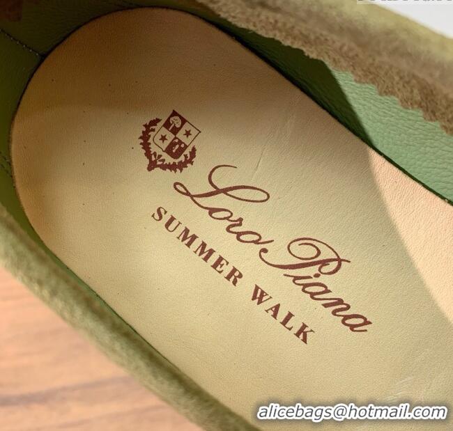 ​Promotional Loro Piana Summer Walk Loafer in Suede LP61826 Green 2025