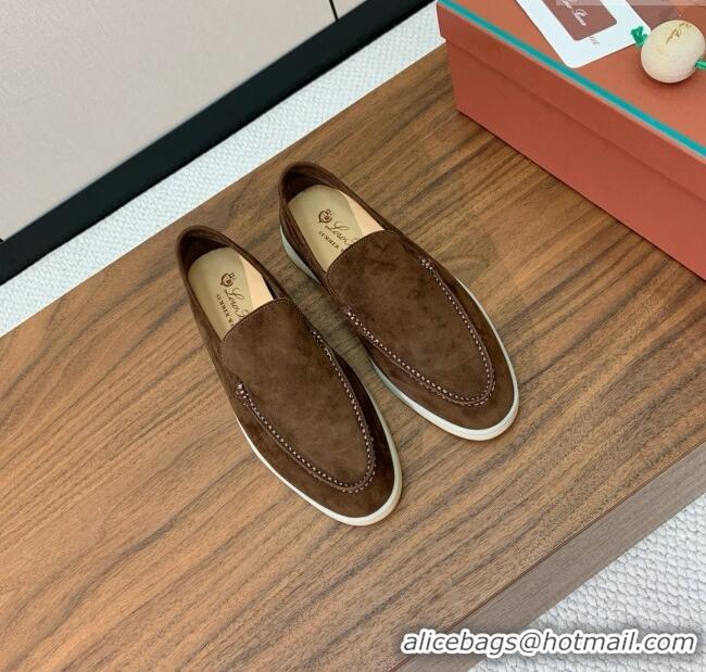 ​Super Quality Loro Piana Summer Walk Loafer in Suede LP61827 Brown 2025