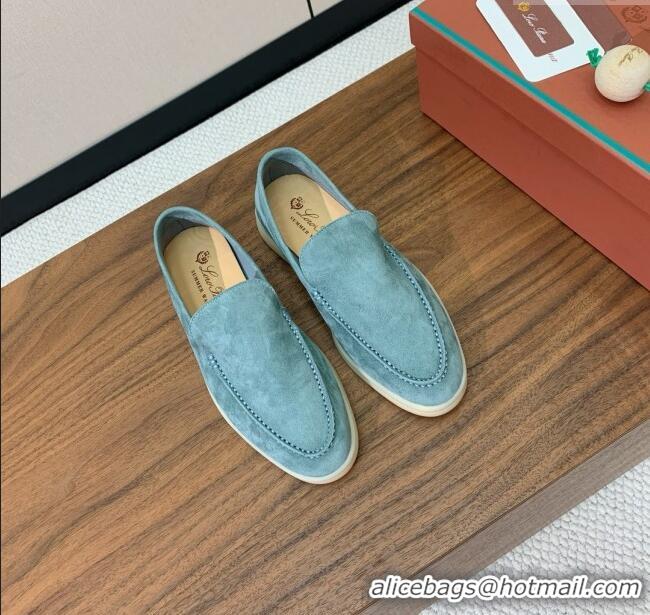 ​Hot Style Loro Piana Summer Walk Loafer in Suede LP61828 Blue 2025
