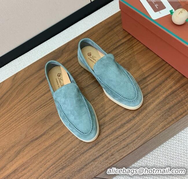 ​Hot Style Loro Piana Summer Walk Loafer in Suede LP61828 Blue 2025