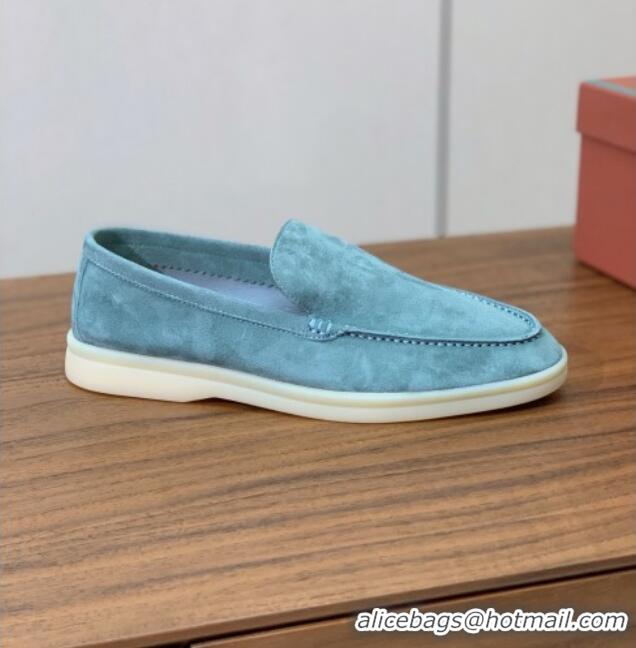 ​Hot Style Loro Piana Summer Walk Loafer in Suede LP61828 Blue 2025