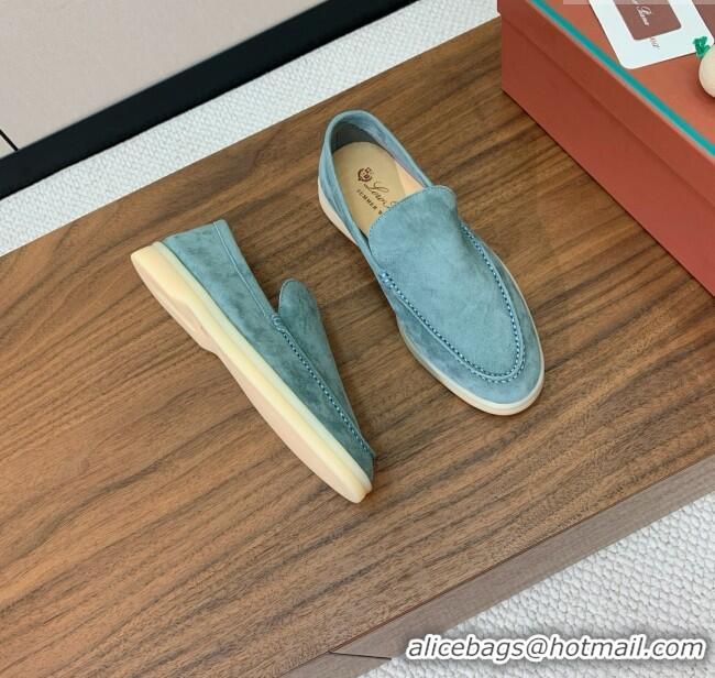 ​Hot Style Loro Piana Summer Walk Loafer in Suede LP61828 Blue 2025
