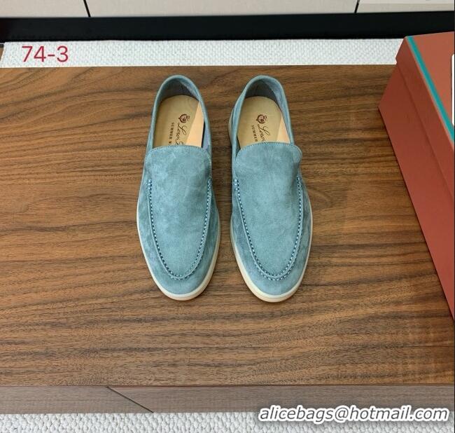 ​Hot Style Loro Piana Summer Walk Loafer in Suede LP61828 Blue 2025