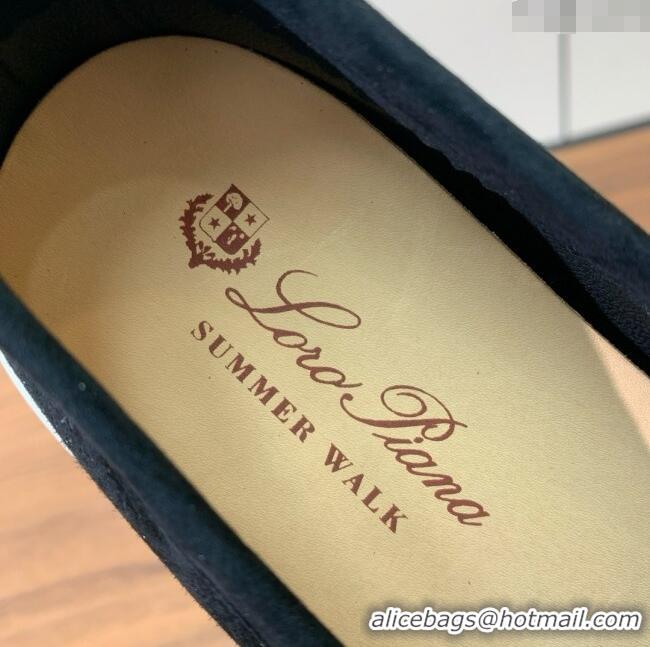 ​Best Price Loro Piana Summer Walk Loafer in Suede LP61829 Black 2025