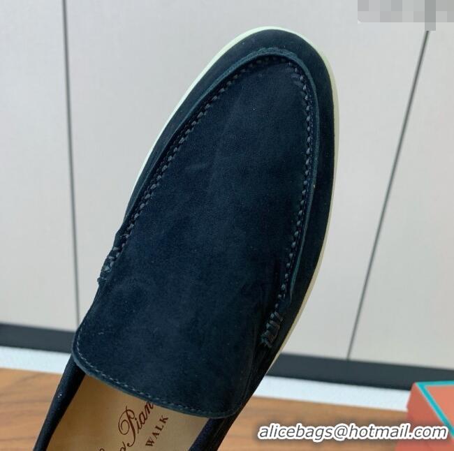 ​Best Price Loro Piana Summer Walk Loafer in Suede LP61829 Black 2025