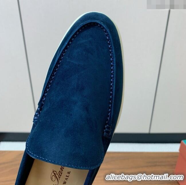 ​Cheap Discount Loro Piana Summer Walk Loafer in Suede LP61831 Deep Blue 2025
