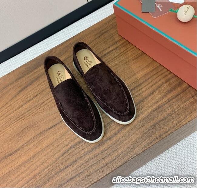 ​Good Taste Loro Piana Summer Walk Loafer in Suede LP61901 Coffee 2025