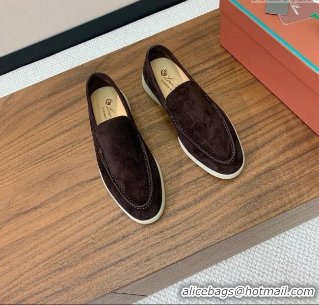 ​Good Taste Loro Piana Summer Walk Loafer in Suede LP61901 Coffee 2025