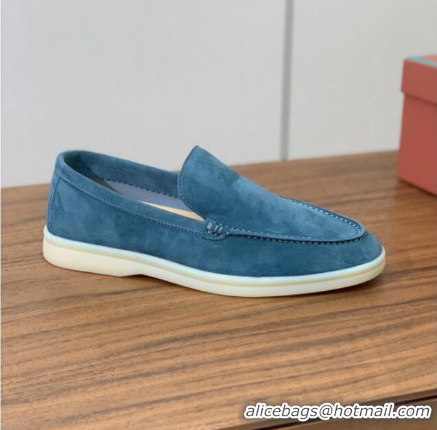 ​Traditional Specials Loro Piana Summer Walk Loafer in Suede LP61903 Haze Blue 2025