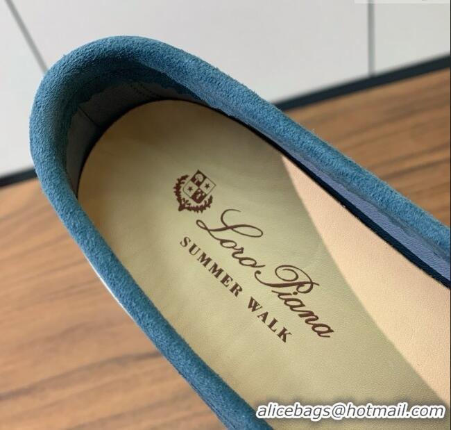 ​Traditional Specials Loro Piana Summer Walk Loafer in Suede LP61903 Haze Blue 2025