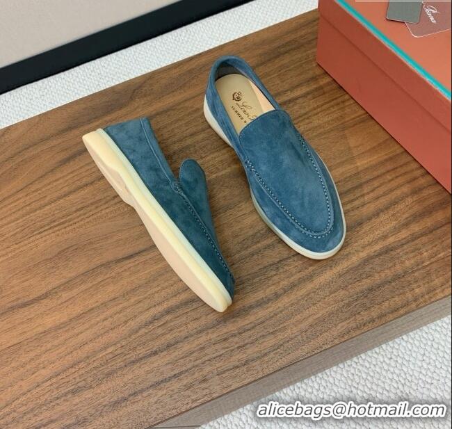​Traditional Specials Loro Piana Summer Walk Loafer in Suede LP61903 Haze Blue 2025