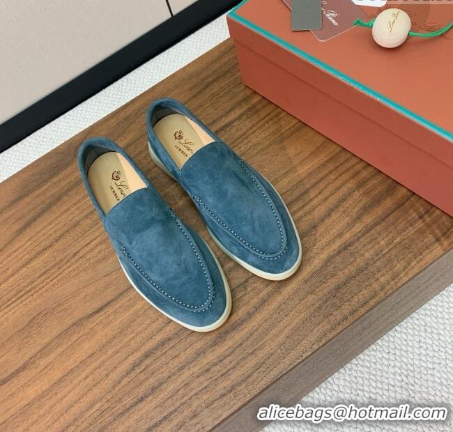 ​Traditional Specials Loro Piana Summer Walk Loafer in Suede LP61903 Haze Blue 2025