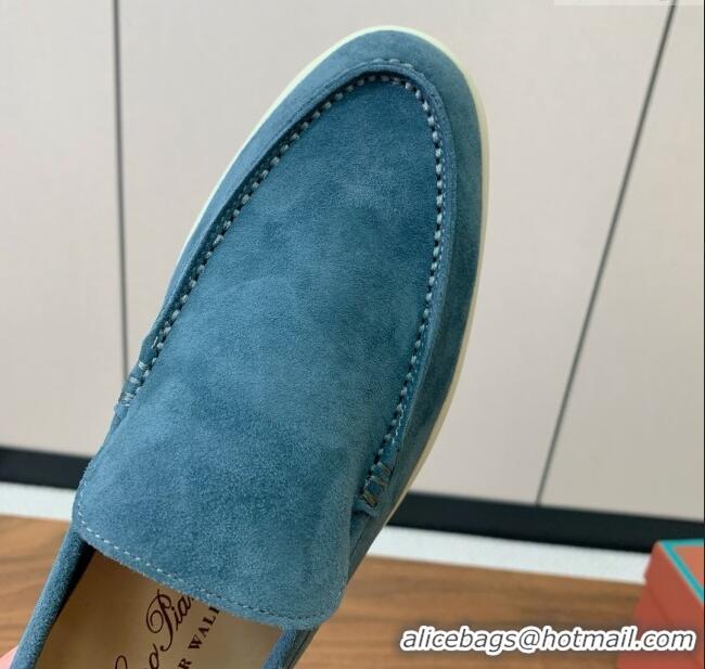 ​Traditional Specials Loro Piana Summer Walk Loafer in Suede LP61903 Haze Blue 2025