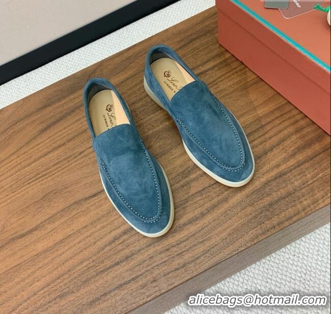 ​Traditional Specials Loro Piana Summer Walk Loafer in Suede LP61903 Haze Blue 2025