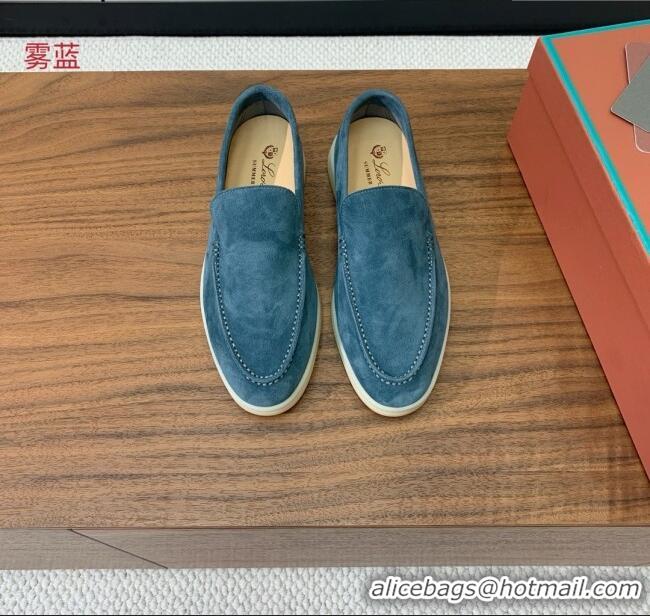 ​Traditional Specials Loro Piana Summer Walk Loafer in Suede LP61903 Haze Blue 2025