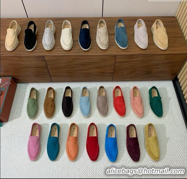 ​Traditional Specials Loro Piana Summer Walk Loafer in Suede LP61903 Haze Blue 2025