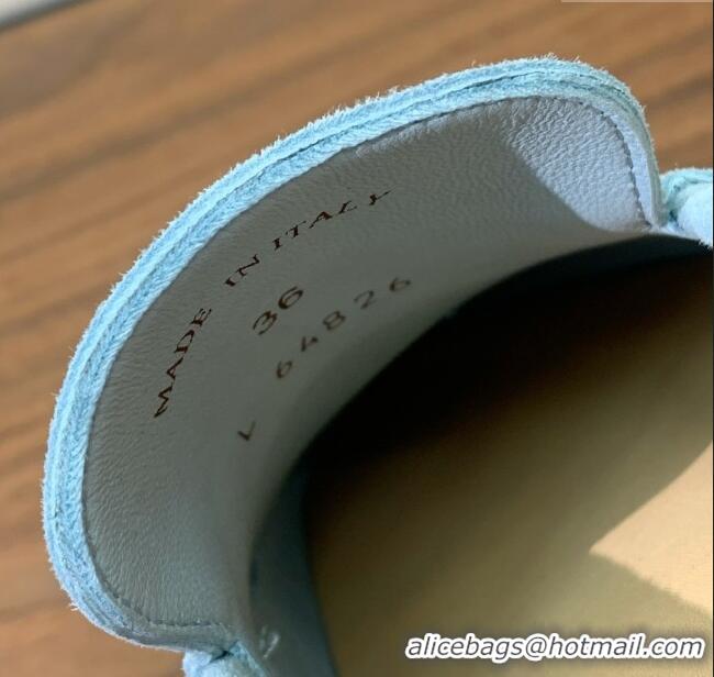 ​New Discount Loro Piana Summer Walk Loafer in Suede LP61904 Light Blue 2025