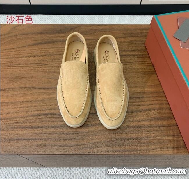 Buy Fashionable Loro Piana Summer Walk Loafer in Suede LP61905 Sand Beige 2025