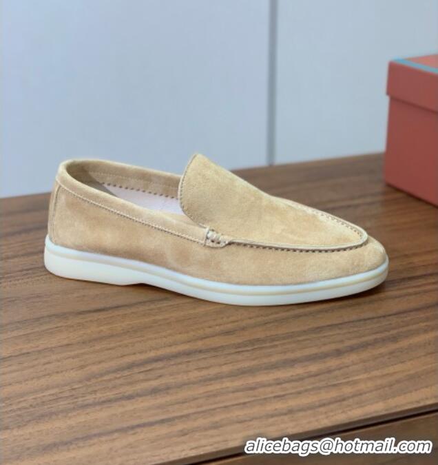 Buy Fashionable Loro Piana Summer Walk Loafer in Suede LP61905 Sand Beige 2025
