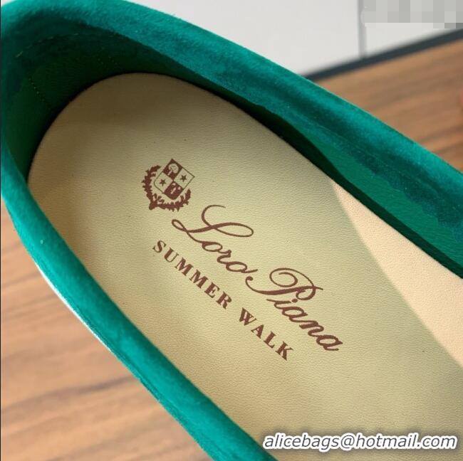 ​Best Luxury Loro Piana Summer Walk Loafer in Suede LP61907 Green 2025
